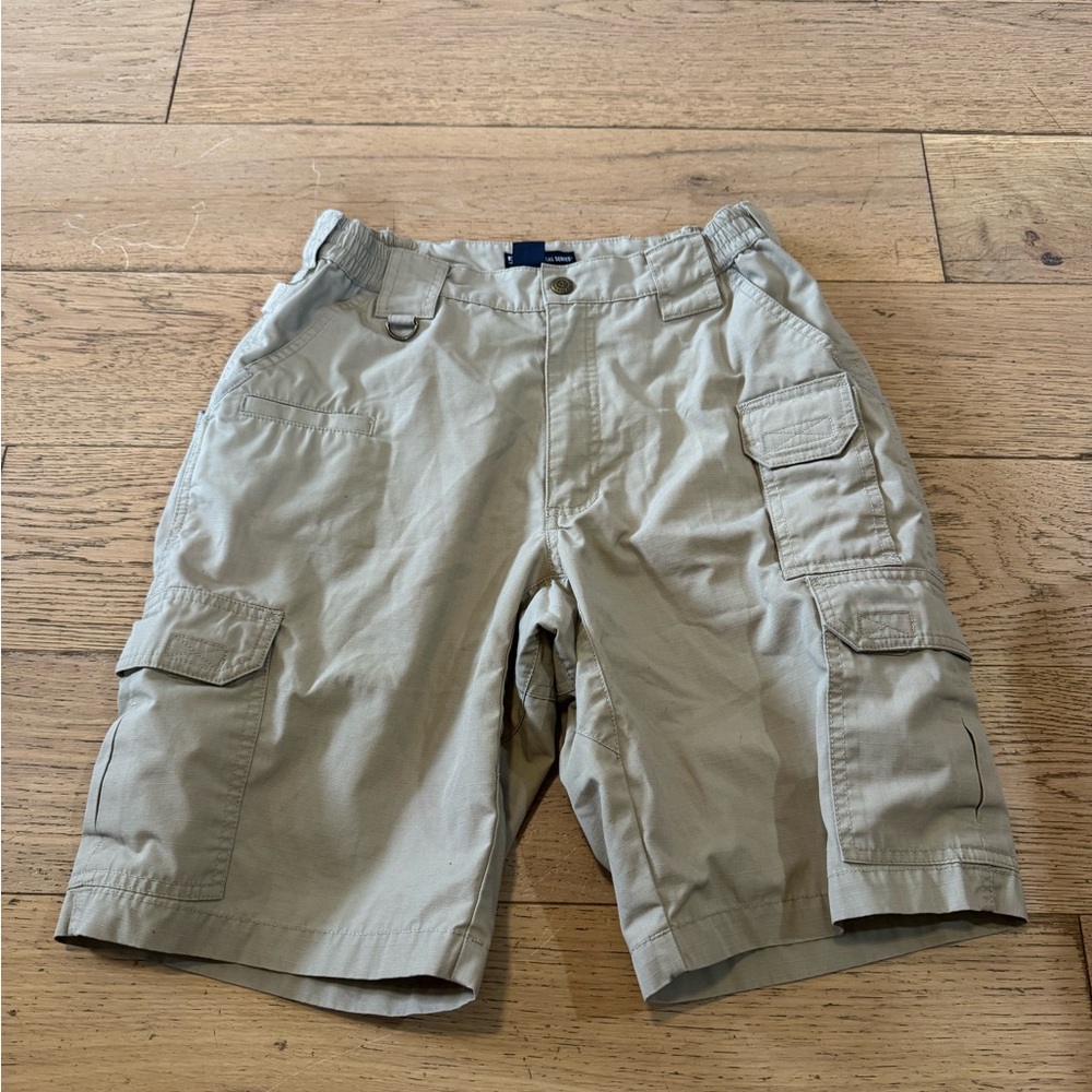 5.11 Tactical RipStop Men's Tan Cargo Shorts Sz 30 (559)